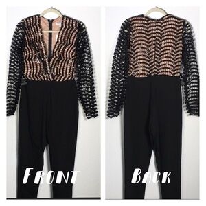 RARE LONDON/NASTY GAL  Black Jumpsuit Size Medium